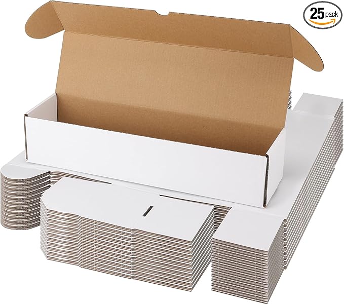Bulk 1200 Capacity Trading Cards Storage Box, in Total 25 Pack Brown White by Serwrsw