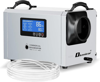 145 Pints Commercial Dehumidifier, Industrial Water Damage Unit up to 6 by Dkenicor