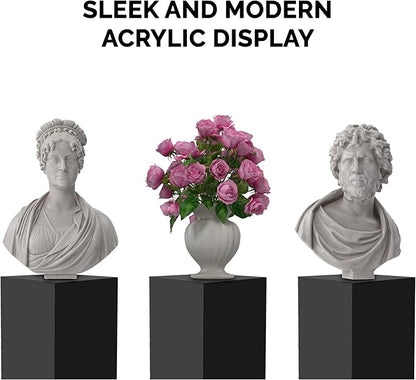 12" x 12" x 24" Acrylic Cube / Display 5 Sided Box Black - Image 2