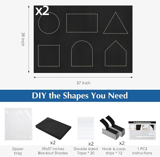 Blackout Window Cover, Portable Window Blinds, Travel DIY Window Blackout - Image 5