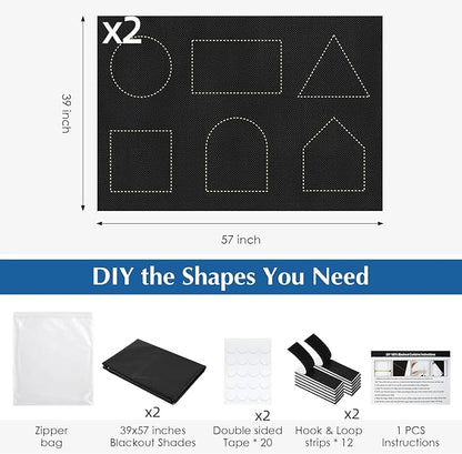 Blackout Window Cover, Portable Window Blinds, Travel DIY Window Blackout - Image 5