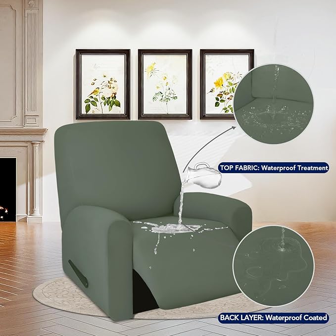 PureFit 100% Dual Waterproof Recliner Cover, Waterproof Couch Cover - Image 3