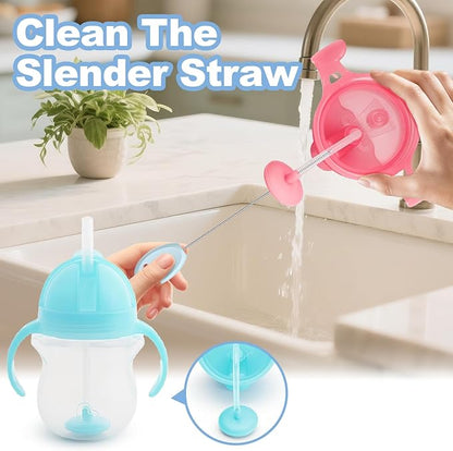 YOTIME Standing Straw Cleaner Brush Set, 4in1 Reusable Straw Brushes - Image 5