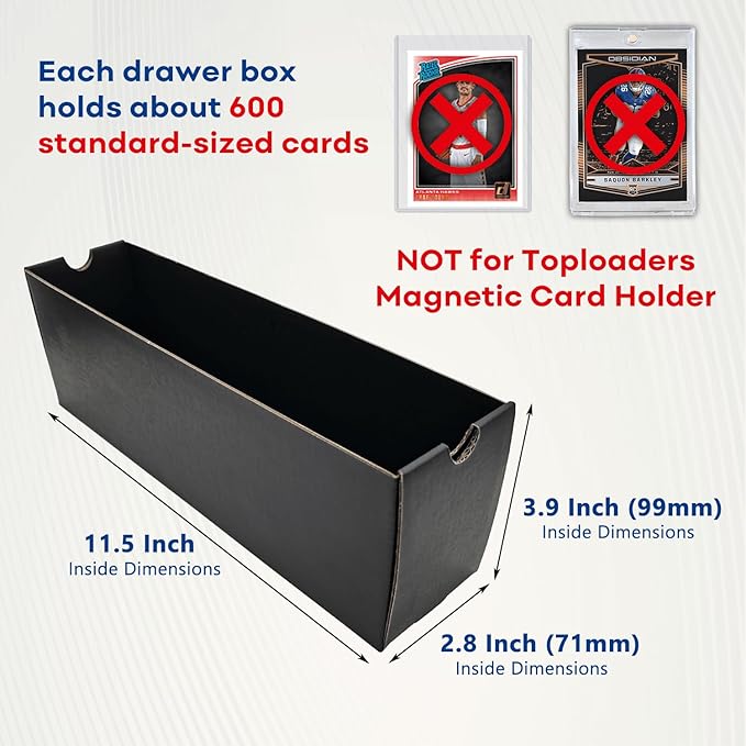 Trading Card Storage Box, Collector Cardboard Card Box - Image 4