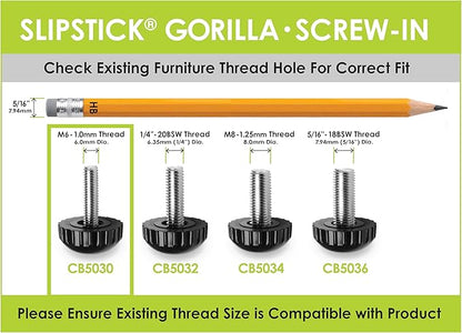 Slipstick Gorilla Outdoor Adjustable Furniture Levelers Weatherproof Screw in - Image 5