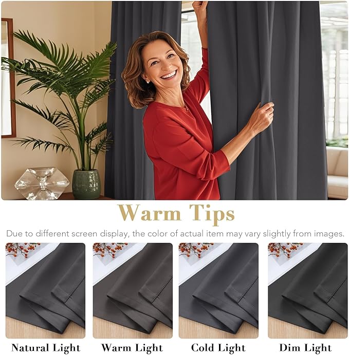 H.VERSAILTEX Blackout Curtains Thermal Insulated Window Treatment Panels Room - Image 6