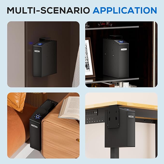 Gun Safe for Handgun, Slider Biometric Pistol Safe, 4 Ways Quick Access - Image 7