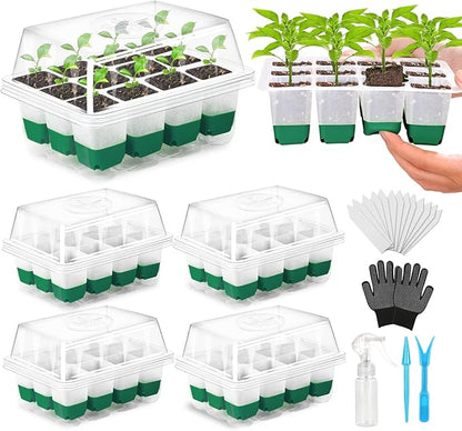 Reusable Seed Starter Tray, 4 Pack Silicone Seed Starter Kit by Mckanti
