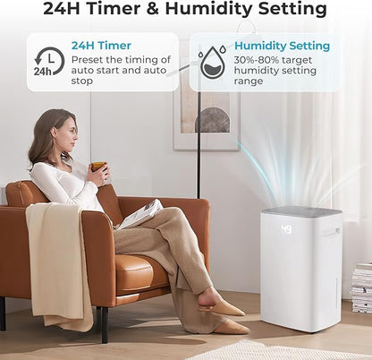4500 Sq. Ft Dehumidifier for Basement, 52 Pint Garage Dehumidifier for Home - Image 6