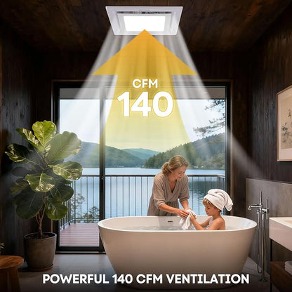Bathroom Exhaust Fan with Light 12" Ultra Quiet 1.0 Sones, Exhaust Fan Mounting - Image 9