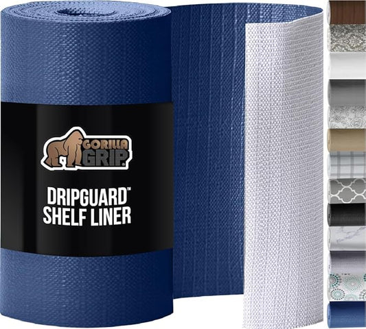 GORILLA GRIP DripGuard Shelf Liner, Non-Adhesive Drawer and Kitchen Cabinet by GorillaGrip