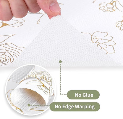 Shelf Liners for Kitchen Cabinets 17.5in x 30FT Non Adhesive Drawer Liner Gold - Image 9