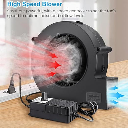 GDSTIME 140mm x 40mm Variable Speed Blower Fan, 110V 120V 220V AC Powered 5.5 - Image 2