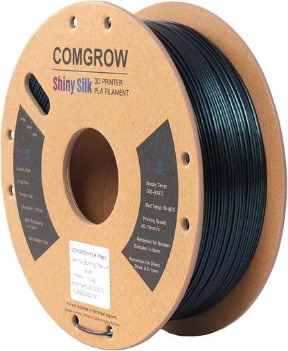 Comgrow 3D Printer Filament, Silk PLA Filament 1.75mm Burnt Titanium 1KG - Image 2
