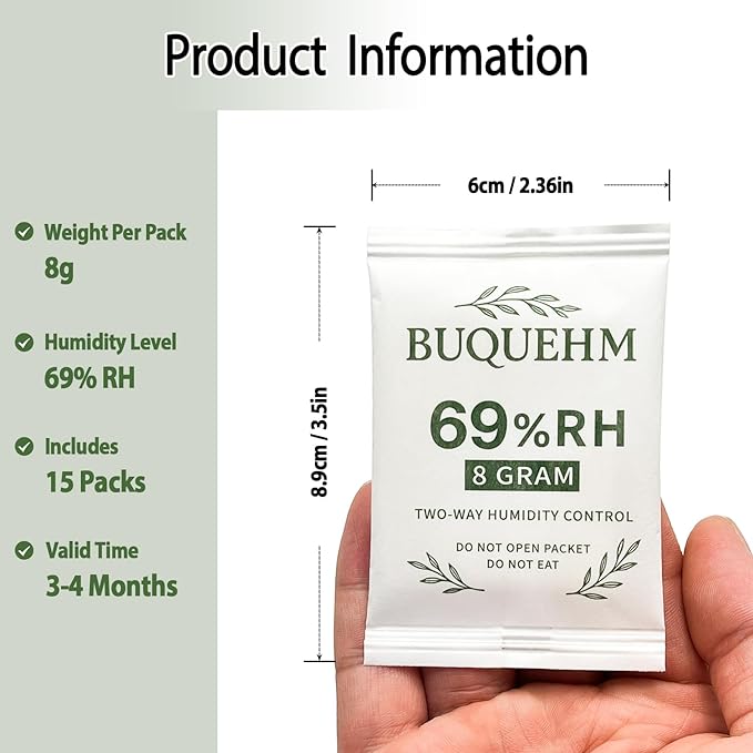 69% Size 8g, 15 Pack Two-Way Humidity Control Packs – Hydration Packets & - Image 2