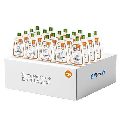 Elitech 20 Pack 120 Days USB Temperature Data Logger Single-Use Cold Chain by Elitech
