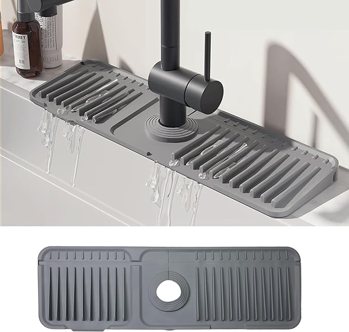 STARGAZ Silicone Faucet Mat for Kitchen Sink, Faucet Draining Mat, Sink Back by Unknown
