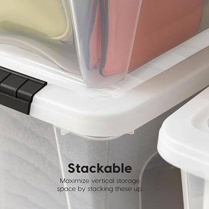 IRIS USA 19 Qt Stackable Plastic Storage Bins - Image 6