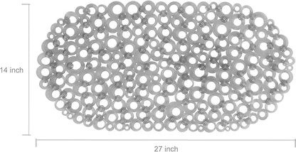 WELTRXE Oval Bathtub Mat Non Slip, Shower Mat - Image 2
