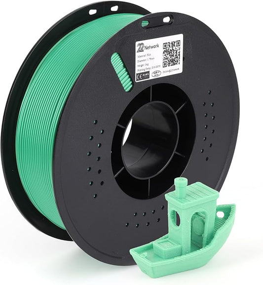 22 Network PLA 3D Printer Filament 1.75mm, 1kg Spool, Dimensional Accuracy by Home