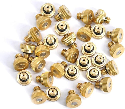 32 Pack- Brass Misting Nozzles For Outdoor Cooling System, 0.012” Orifice 10/24 - Image 3