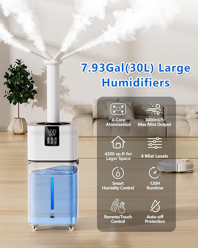 30L/7.93Gal Commercial humidifier Large Room 4200 sq.ft, Whole House - Image 3