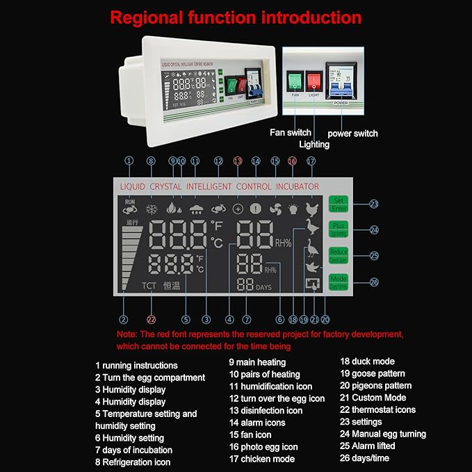 XM‑18SD Egg Incubator Controller Large-Screen 5 Modes Intelligent Temperature - Image 6