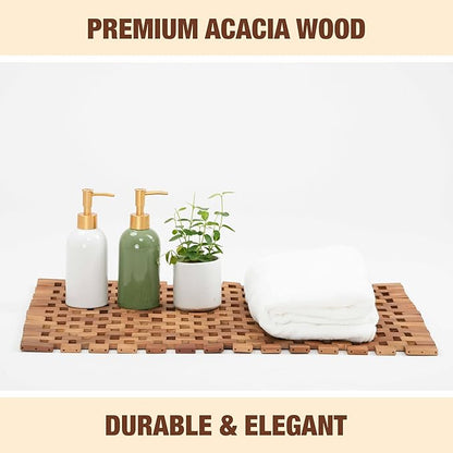 Acacia Wood Bath Mat - Image 10