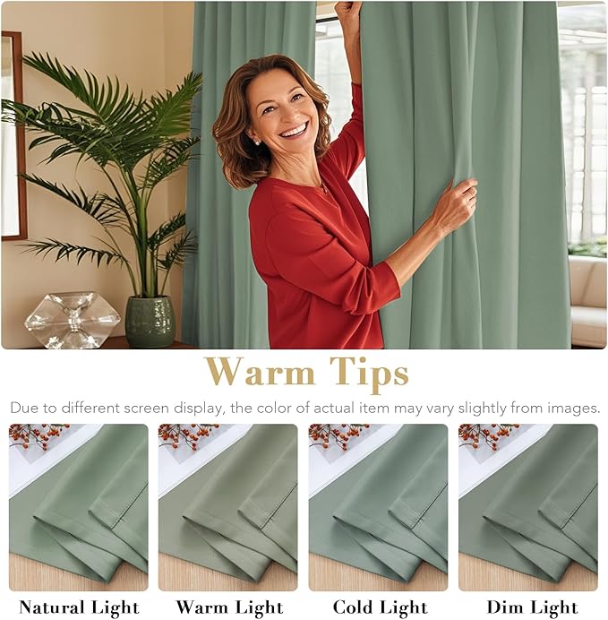 H.VERSAILTEX Blackout Curtains Thermal Insulated Window Treatment Panels Room - Image 6