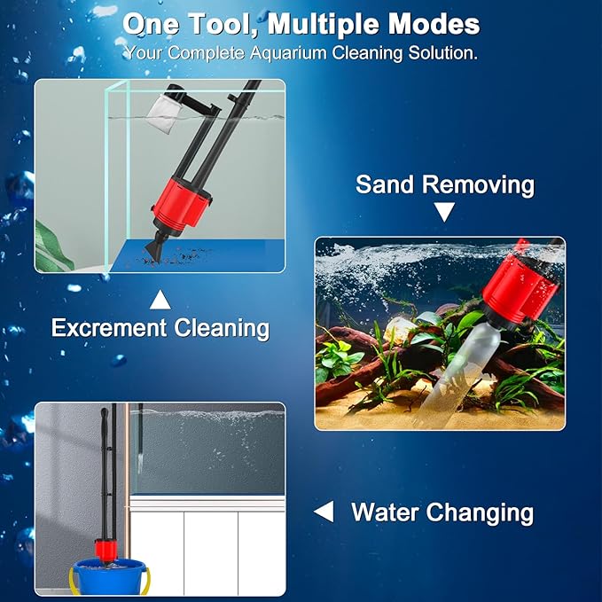 Electric Aquarium Gravel Cleaner Vacuum, Removable Water Changer, Automatic - Image 3
