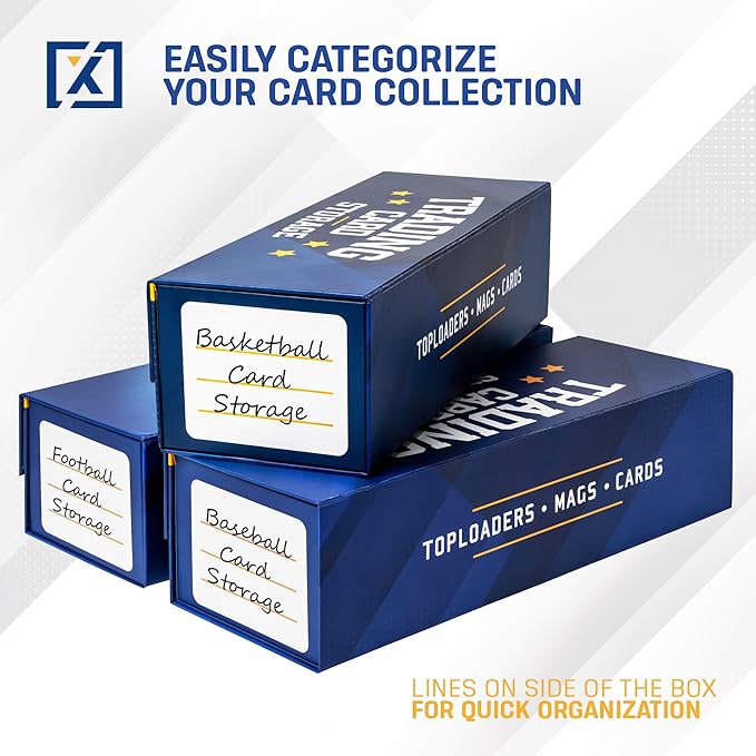 Easy Fold Trading Card Storage Box Magnetic Lid | Toploader Storage Box Fits - Image 4