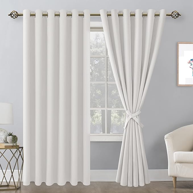 Hiasan Room Darkening Curtains for Bedroom, 70 x 84 Inches - Image 2