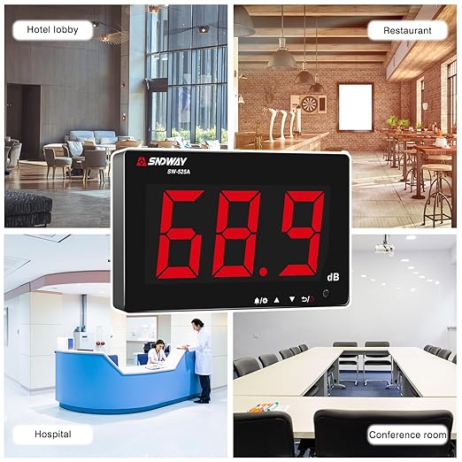 Decibel Meter 30dB-130dB, Wall Mounted Hanging Sound Level Meter - Image 6