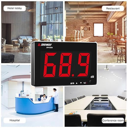 Decibel Meter 30dB-130dB, Wall Mounted Hanging Sound Level Meter - Image 6