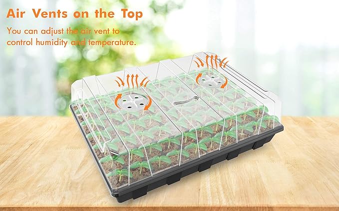 Gardzen Seed Starter Tray, 5 Pack Smiling Face Plant Germination Trays - Image 4