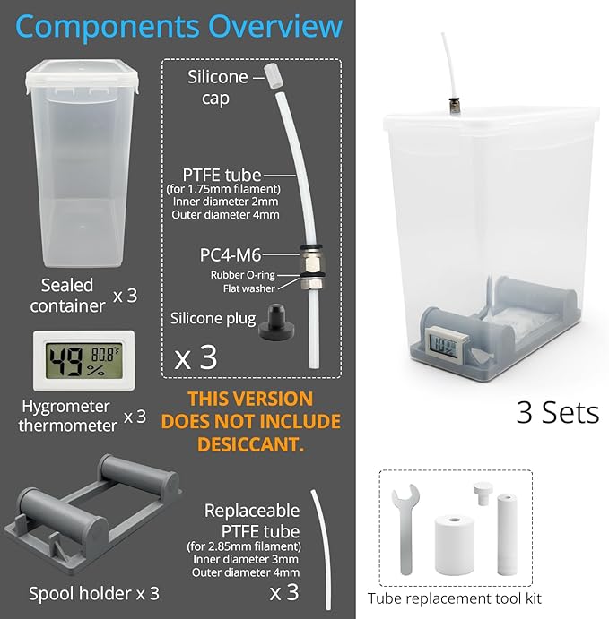 3D Printing Filament Storage Box, Dryer Box Continuous Filament Sealing and - Image 2