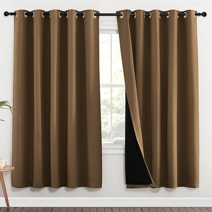 NICETOWN Full Shade Curtain Panels, 62 x 72 inch, Pair of Energy Smart & Noise by NICETOWN