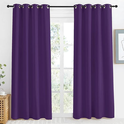 NICETOWN Blackout Window Curtain Short, 55W x 86L, Sold Individually, Royal by NICETOWN