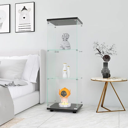 Yoluckea 3 Shelves Glass Display Cabinet - Image 5