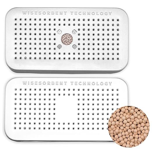 40 Gram Dessicant Canister, Molecular Sieve Reusable Desiccant Dehumidifier by Wisesorb