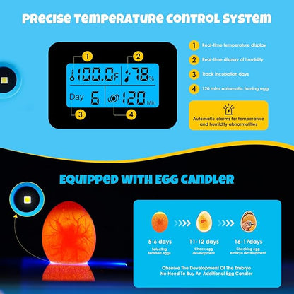 25 Egg Incubator Digital Poultry Hatcher Machine - Image 4