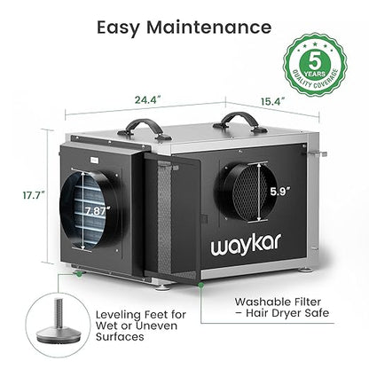 Waykar 158 Pints Crawl Space Dehumidifier - Image 8