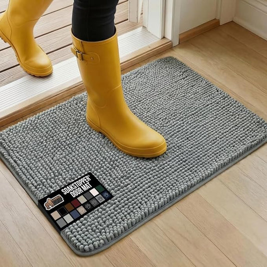 GORILLA GRIP SOAKSTOPPER Dog Door Mat, Machine Washable Rug Absorbent Doormat by GorillaGrip