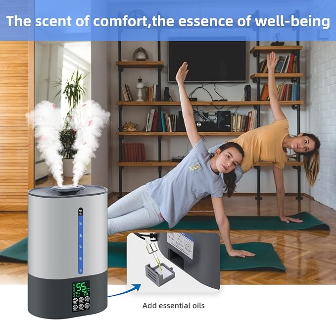 6L Humidifiers for Bedroom Large Room Home, Cool and Warm Humidifier for Baby - Image 8