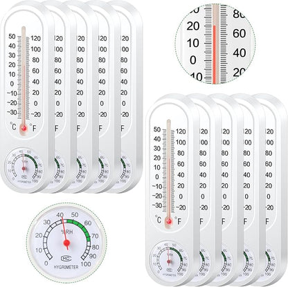 Leinuosen 3 Pcs Indoor Outdoor Wall Thermometer Humidity Meter Vertical by Leinuosen
