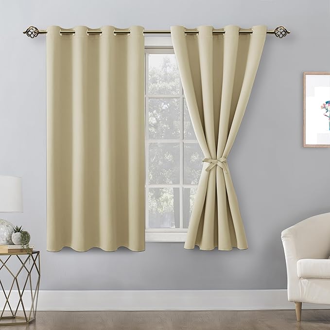 Hiasan Blackout Curtains for Bedroom, 52 x 54 Inches Long - Image 2