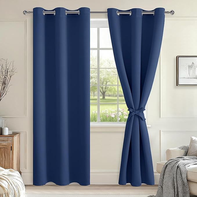 Hiasan Blackout Curtains for Bedroom, 38 x 84 Inches Long by Hiasan