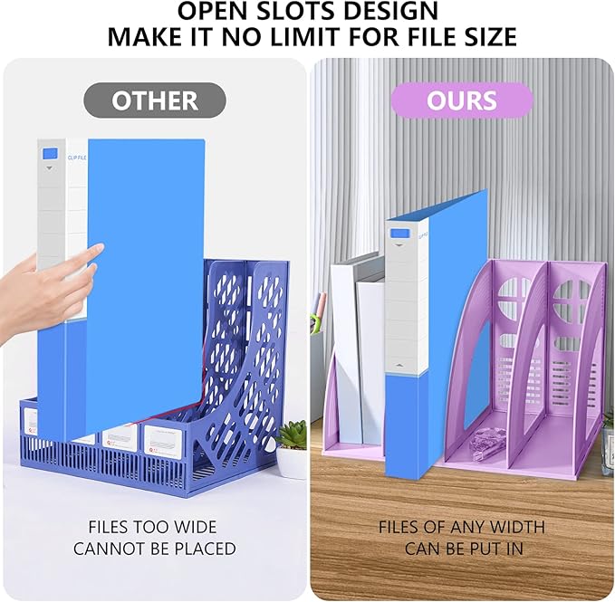 Marte Vanci Magazine File Holder Vertical PP Folder Book Desktop Organizer - Image 5