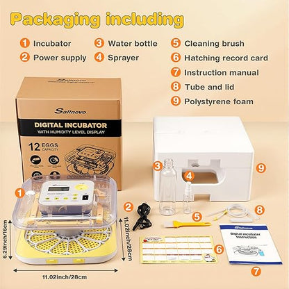 Sailnovo 12 Egg Incubators for Hatching Egg - Image 9