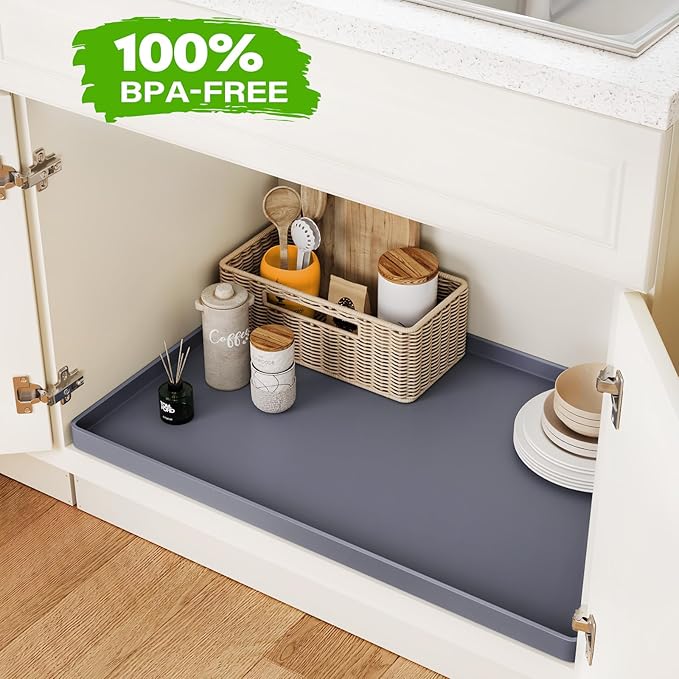 FLATO Waterproof Under Sink Mat 40" x 19" Shelf Liner - Image 4
